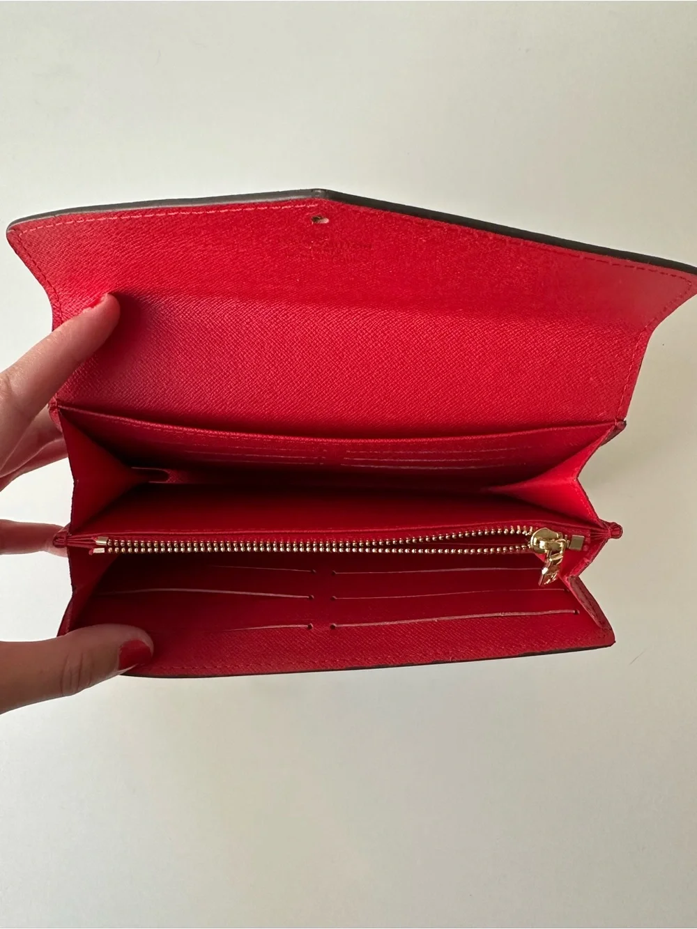 Louis Vuitton Sarah Envelope Wallet - Brown and Red